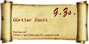 Gürtler Zsolt névjegykártya